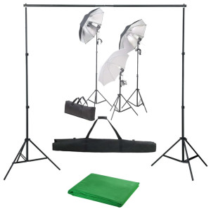 Kit de estudio fotográfico con set de luces y fondo D