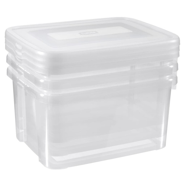 Curver Juego de cajas de almacenamiento Handy 3x25L transparente D