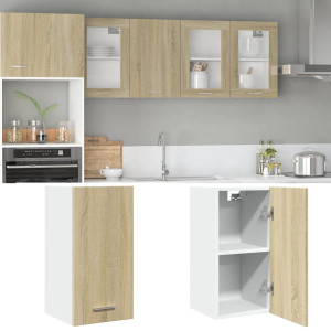 Armario colgante cocina contrachapada color roble 29.5x31x60 cm D