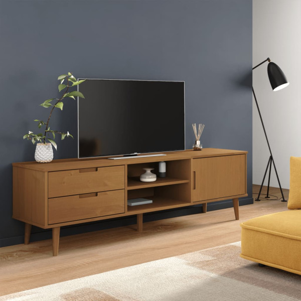 MOLDE TV móveis de pinheiro marrom madeira maciça 158x40x49 cm D