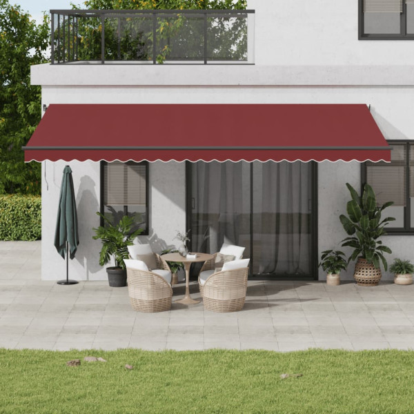 Toldo retrátil automático Borgonha 600x350 cm D