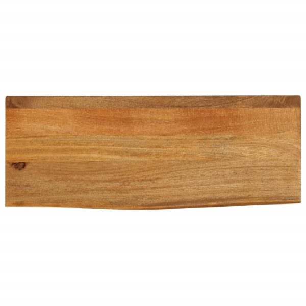 Tablero de mesa borde natural madera maciza mango 70x40x3.8 cm D