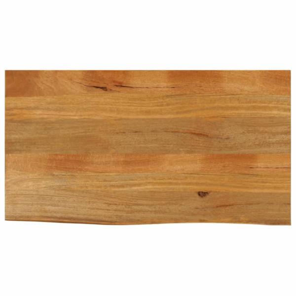 Tablero de mesa borde natural madera maciza mango 100x60x3.8 cm D