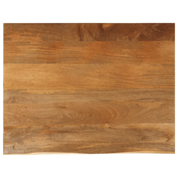 Tablero de mesa borde natural madera maciza mango 90x80x3.8 cm D