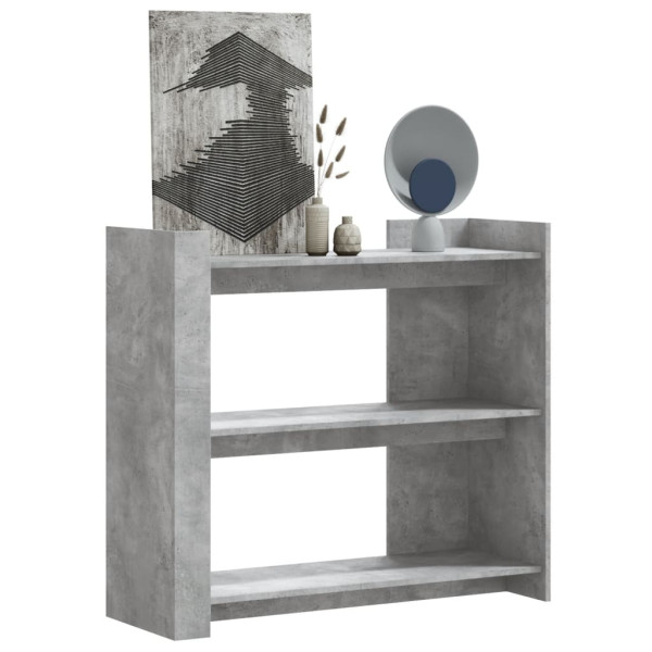 Console mesa de madeira cinza engenharia de concreto 100x35x90 cm D