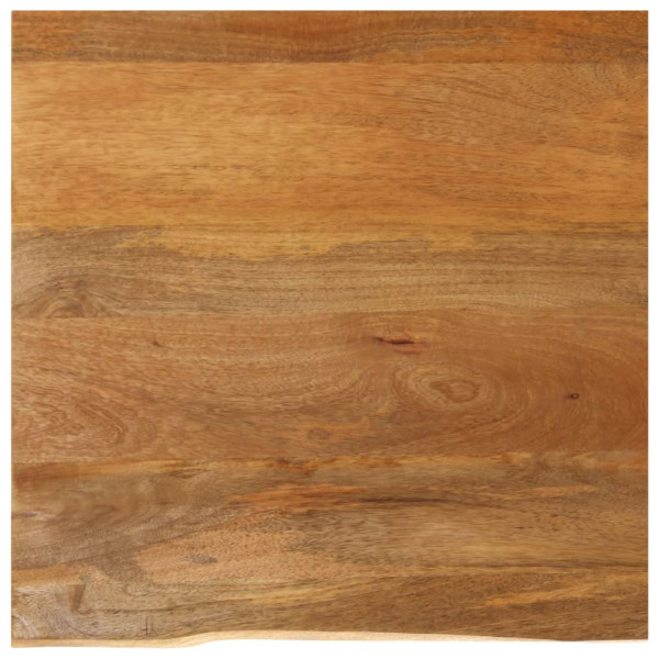 Tablero de mesa borde natural madera maciza mango 80x80x2.5 cm D