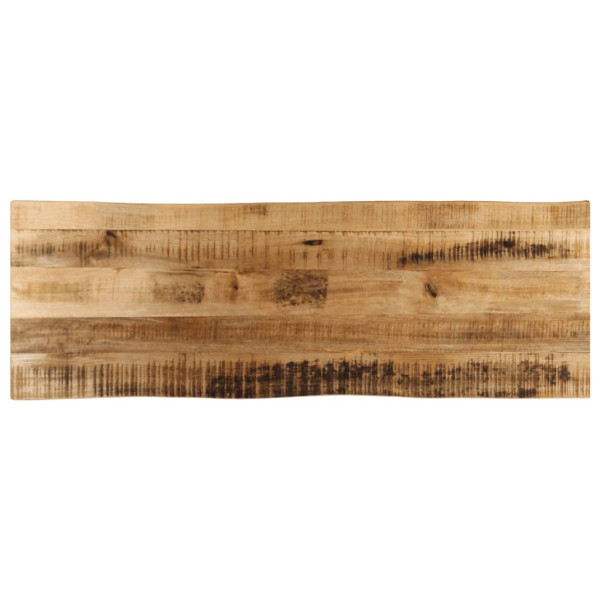 Tablero de mesa borde natural madera maciza mango 120x40x3.8 cm D