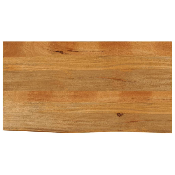 Tablero de mesa borde natural madera maciza mango 110x60x3.8 cm D