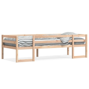 Estrutura de cama para crianças madeira maciça de pinheiro 75x190 cm D