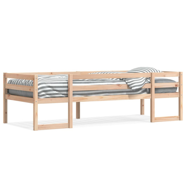 Estructura de cama para niños madera maciza de pino 75x190 cm D