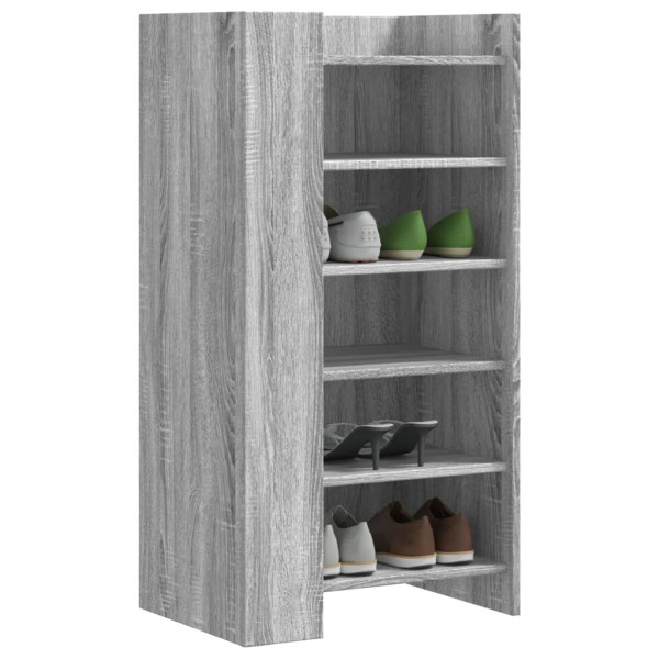 Mueble zapatero madera de ingeniería gris Sonoma 52x37.5x100 cm D