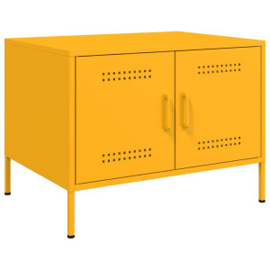 Mesa de centro acero laminado en frío amarillo 68x50x50.5 cm D