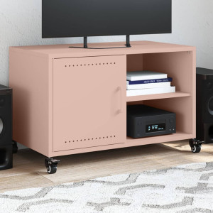 Mueble para TV acero laminado en frío rosa 68x39x43.5 cm D