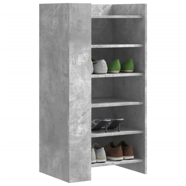 Mueble zapatero madera ingeniería gris hormigón 52x37.5x100 cm D