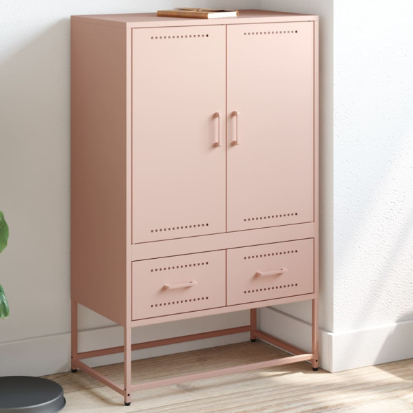 Aparador de acero laminado en frío rosa 68x39x111.5 cm D