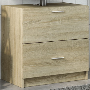 Armario de lavabo madera de ingeniería roble Sonoma 59x37x59 cm D