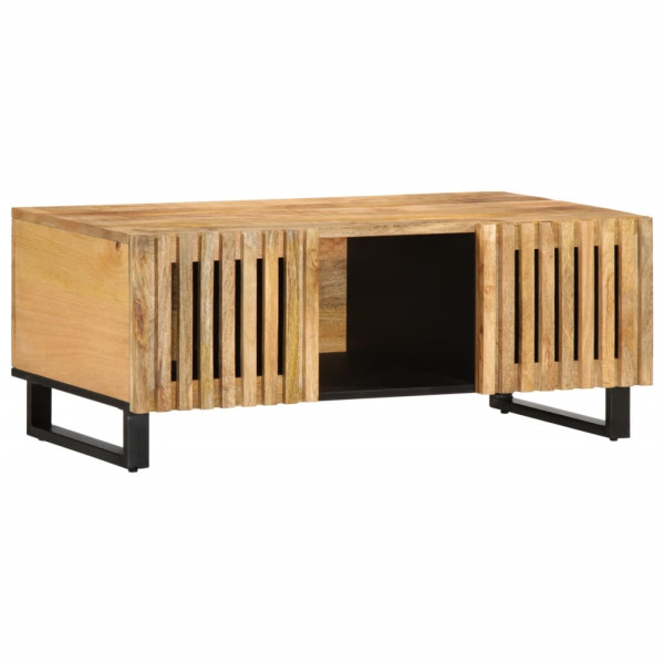 Mesa de centro de madera maciza de mango rugosa 100x55x40 cm D