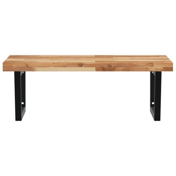 Aço de prateleira de bacia de parede e madeira de acácia sólida M 4