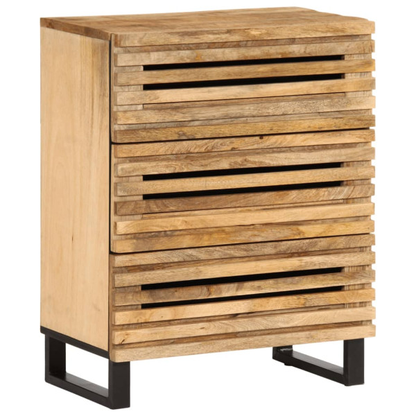 Aparador de madera maciza de mango rugosa 60x34x75 cm D