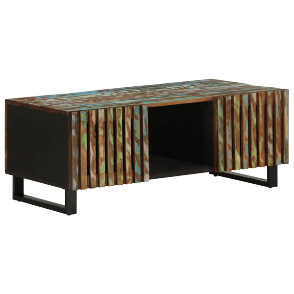 Mesa de centro de madera maciza de acacia 100x55x40 cm D