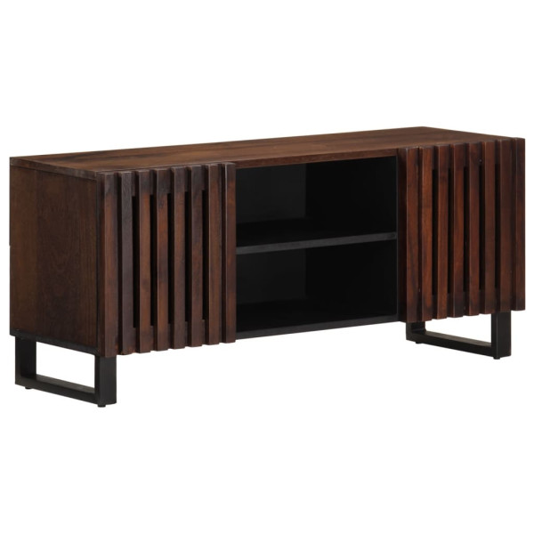 Mueble de TV madera maciza mango marrón 105x34x46 cm D