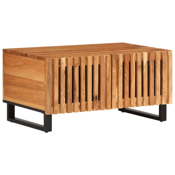 Mesa de centro madera maciza de acacia 80x51x40 cm D