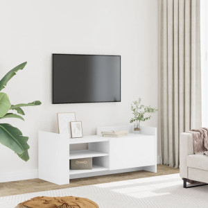 Mueble para TV madera contrachapada blanco 100x35x40 cm D