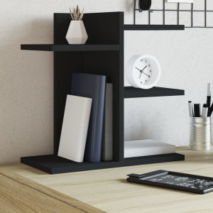 Organizador escritorio madera ingeniería negro 42x21.5x42 cm D