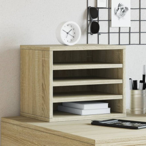 Organizador escritorio madera color roble Sonoma 36x26x29.5 cm D