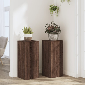 Suportes de plantas 2 pcs madeira de carvalho 30x30x70 cm D