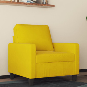 Cadeira de veludo amarelo 60 cm D