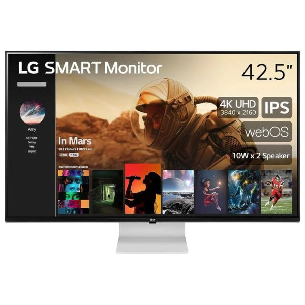 Smart monitor lg 43sq700s-w 42.5'/ 4k/ smart tv/ multimedia/ blanco D