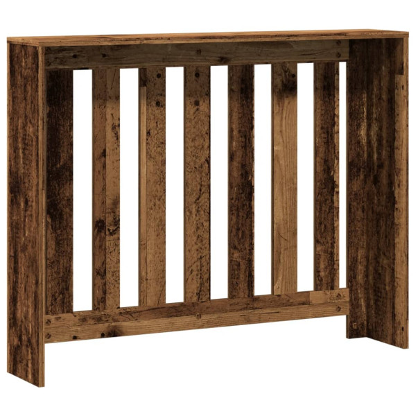 Cubierta de radiador madera color envejecido 104x20x82 cm M 5