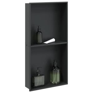 Hob chuveiro de aço inoxidável preto Matt 32x62x9 cm D