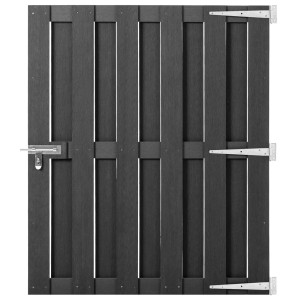 Puerta de jardín de WPC gris 100x112 cm D