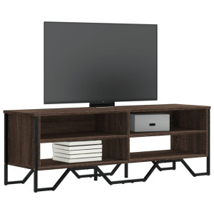 Mueble de TV madera de ingeniería marrón roble 122x34x41 cm D