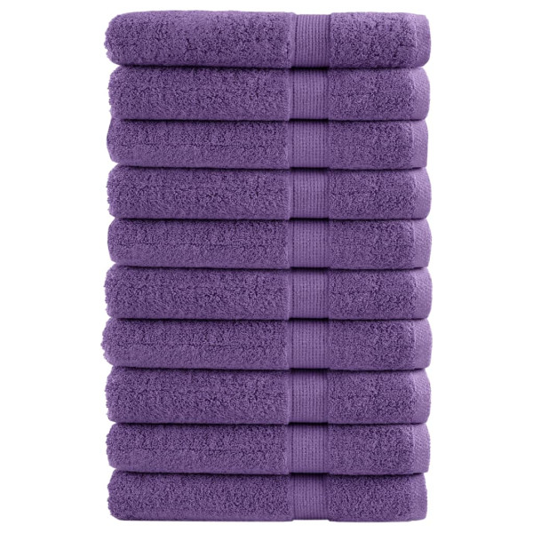 Toalhas de sauna 10 uds 100% algodão roxo 80x200 cm 600 gsm D