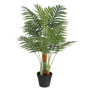 Palmera artificial con 3 troncos PP verde 85 cm D