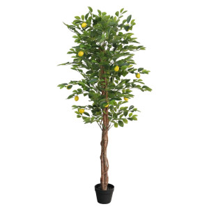 Limonero artificial con 3 troncos PP verde 180 cm D