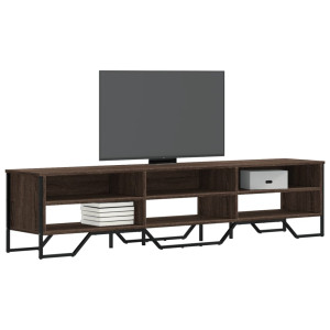 Mueble de TV madera de ingeniería roble marrón 180x34x41 cm D