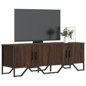 Mueble de TV madera de ingeniería marrón roble 122x34x41 cm D