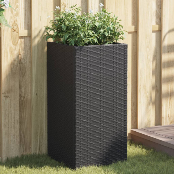 Jardins 2 unidades preto sintético rattan 40x40x80 cm D