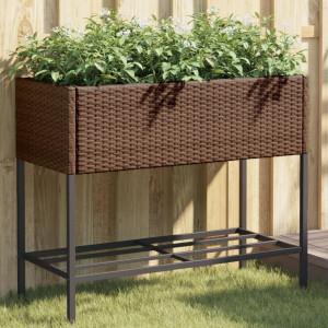 Jardins com prateleira 2 você sintético rattan 90x40x75 cm D