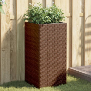 Jardins 2 unidades sintético marrom rattan 40x40x80 cm D