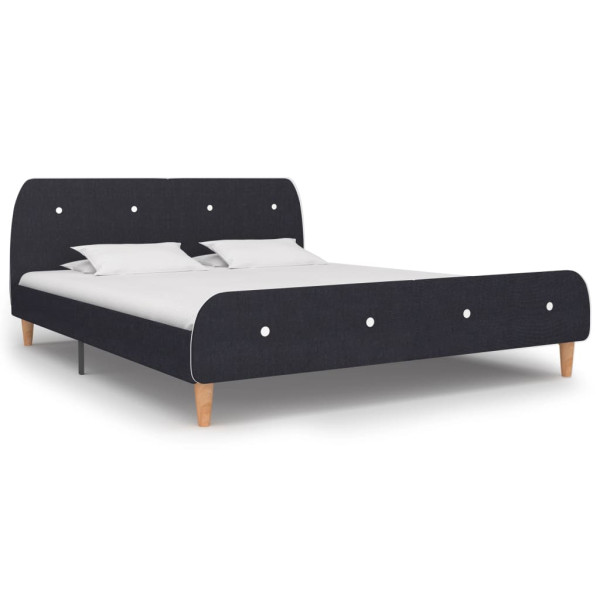 Estructura de cama tela gris oscuro 180x200 cm D