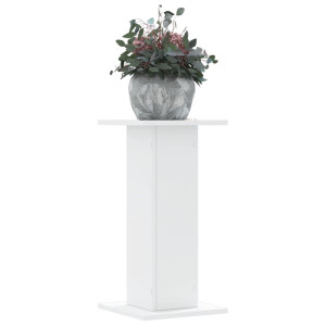 Soportes de plantas 2 uds madera ingeniería blanco 30x30x60 cm D