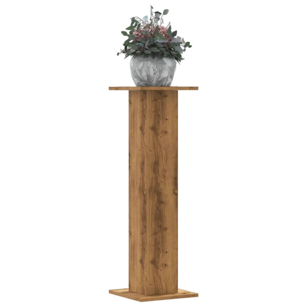 Soportes para plantas 2 uds madera roble artisian 30x30x95 cm D