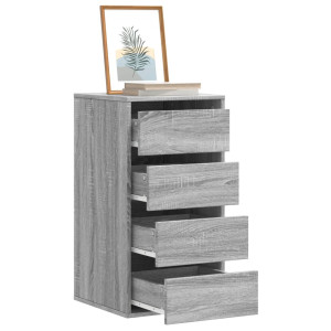 Cajonera de esquina madera ingeniería gris Sonoma 40x41x76 cm D