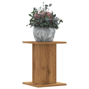 Soportes para plantas 2 uds madera roble artisian 30x30x40 cm D