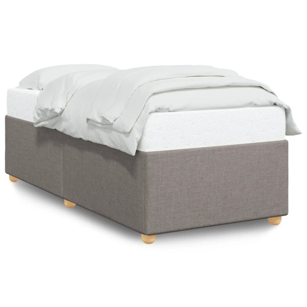 Estrutura de cama de tecido cinza taupe 80x200 cm D